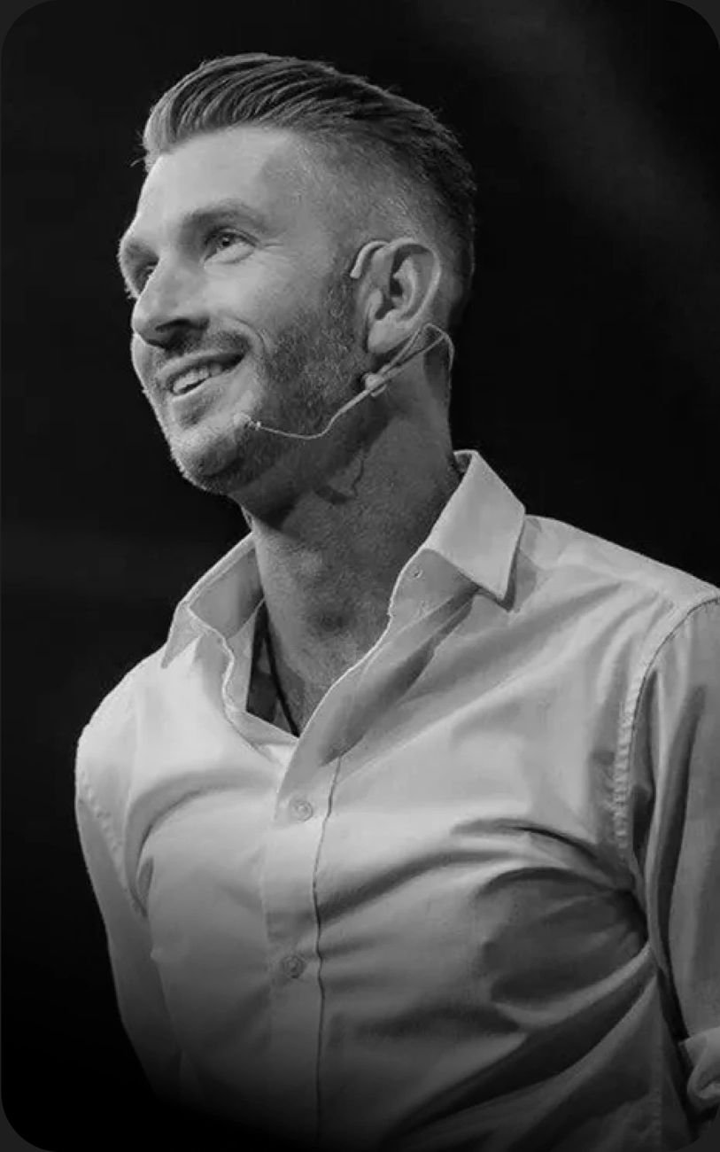 Tim, a European biohacker, shown wearing the Hume Band 2.0